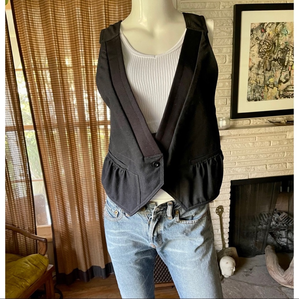 MARC  by MARC JACOBS oversized black wool vest size S